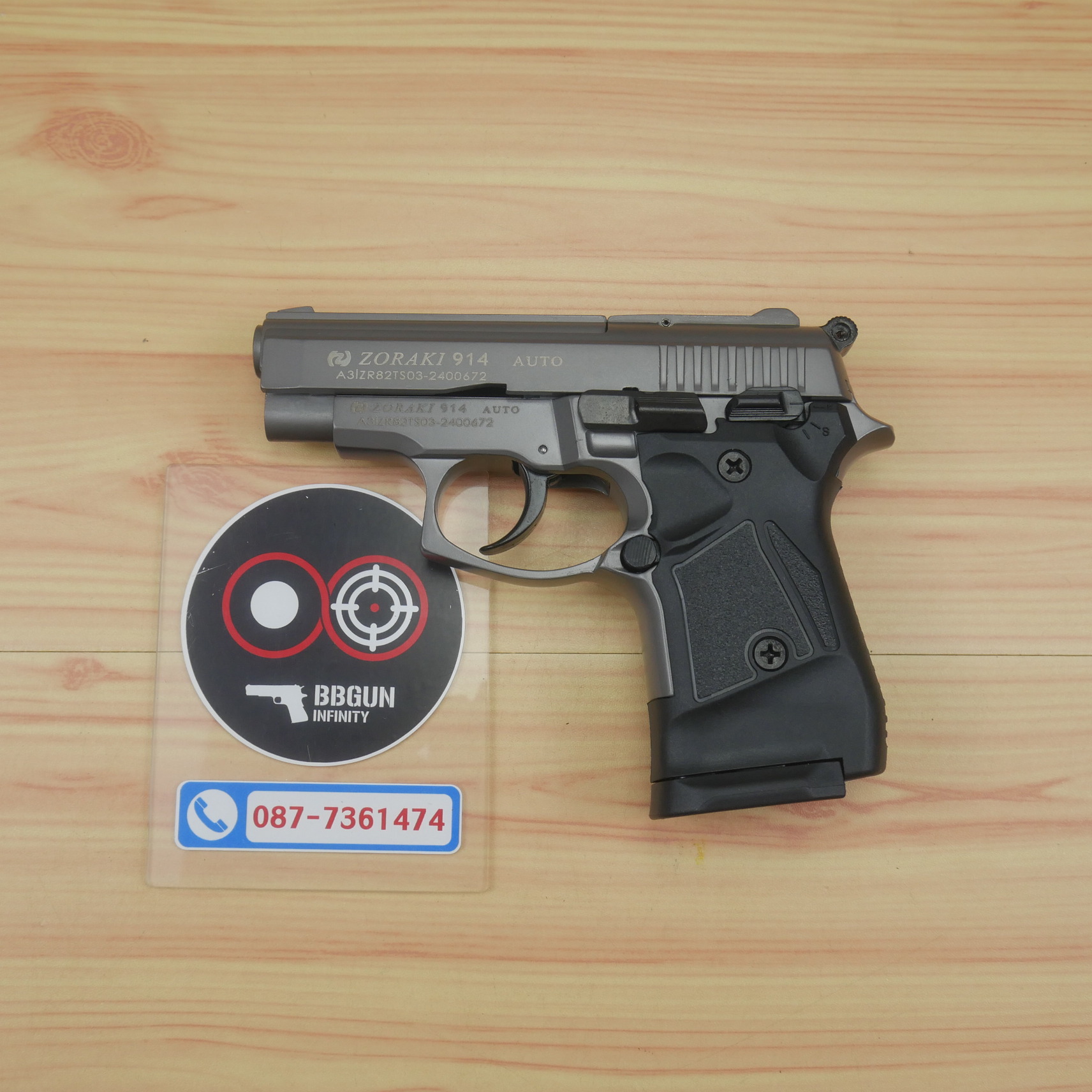 Blank GUN Zoraki mod 914-td auto สีฟูม แบลงค์กัน Semi Auto & Full Auto