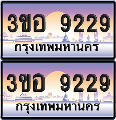 ทะเบียน 9229 ป้ายประมูล - 3ขอ 9229 พร้อมส่งมอบ จากกรมขนส่ง (1)