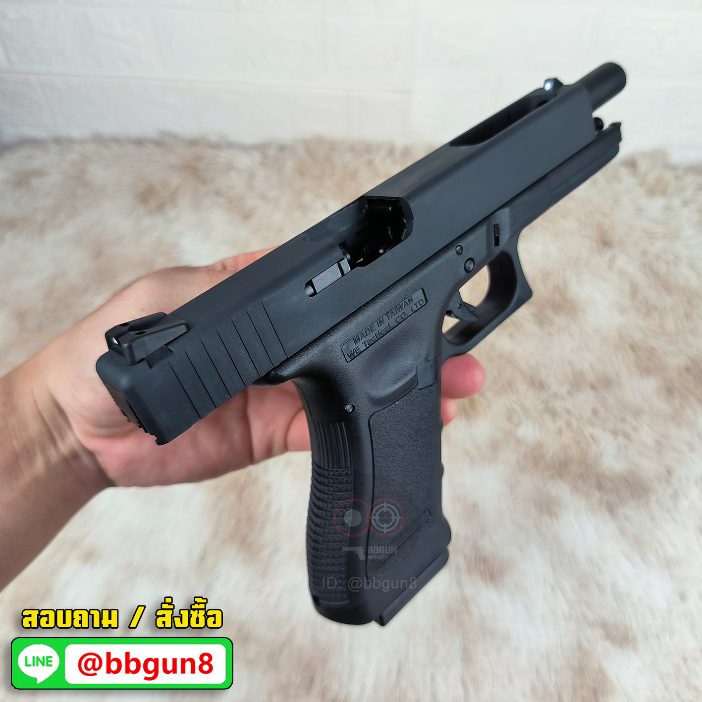 ปืนบีบีกันอัดแก๊ส WE Glock 34 Gen 3 สีดำ