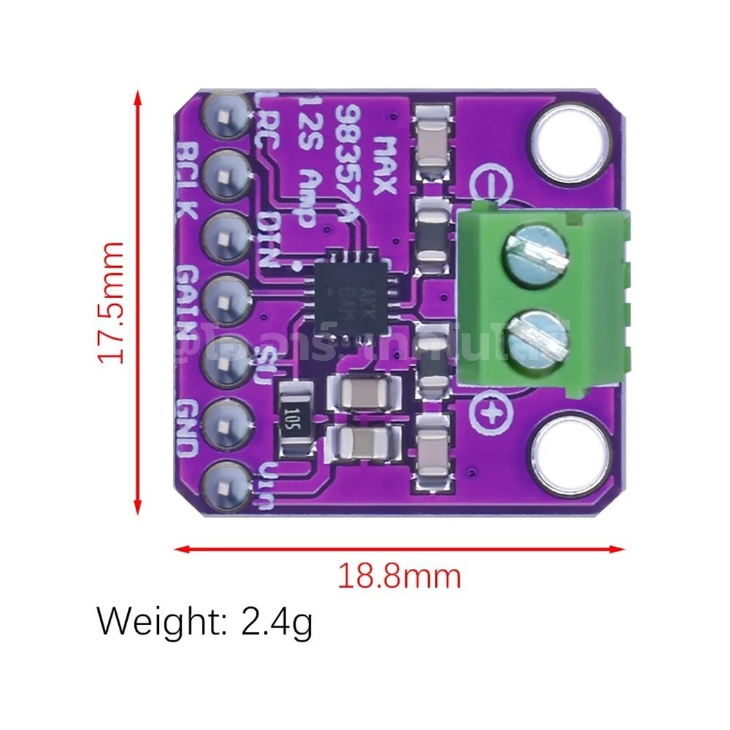 โมดูลขยายเสียง บัดกรี/ไม่บัดกรี MAX98357 I2S 3W Class D Amplifier Breakout Interface Dac Decoder Module Audio Amplifier Filterless