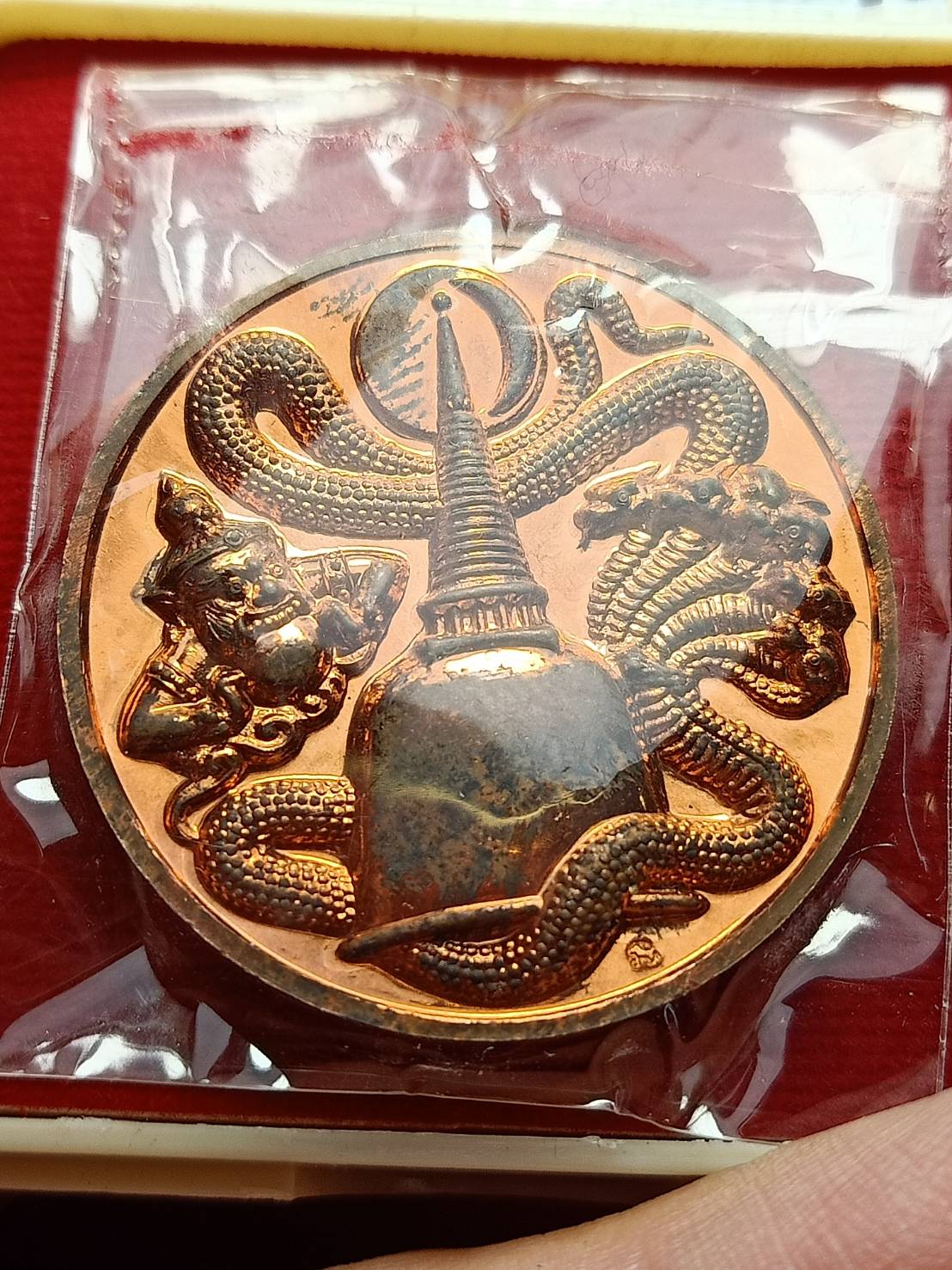 จตุคามรามเทพ รุ่นบรมกษัตริย์คู่บารมี (สมหวังดังปรารถนา) ลูกเคลือบสีส้ม ขนาด 5 cm พร้อมกล่อง (SKU-10512)