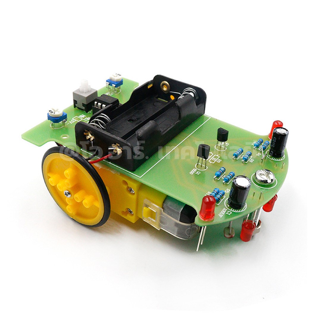 AD090 รถวิ่งตามเส้น ชุดวงจรรถวิ่งตามเส้นสีดำ DIY D2-1 Intelligent tracing car kit tracking line