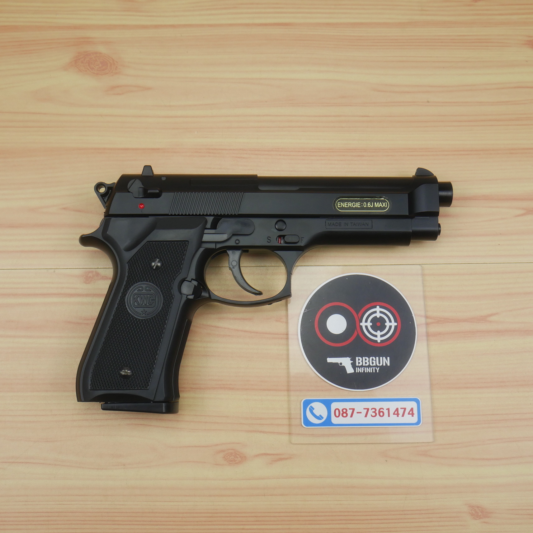 ปืนอัดลม ชักยิงทีละนัด KWC M92 Spring Pistol โมเดล Beretta M92