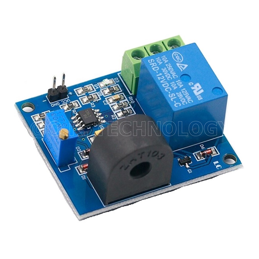 (1ชิ้น) NA462 โมดูลป้องกันกระแสเกิน 5A 12VDC Over-Current Detection Sensor Module AC Current Detector with Relay