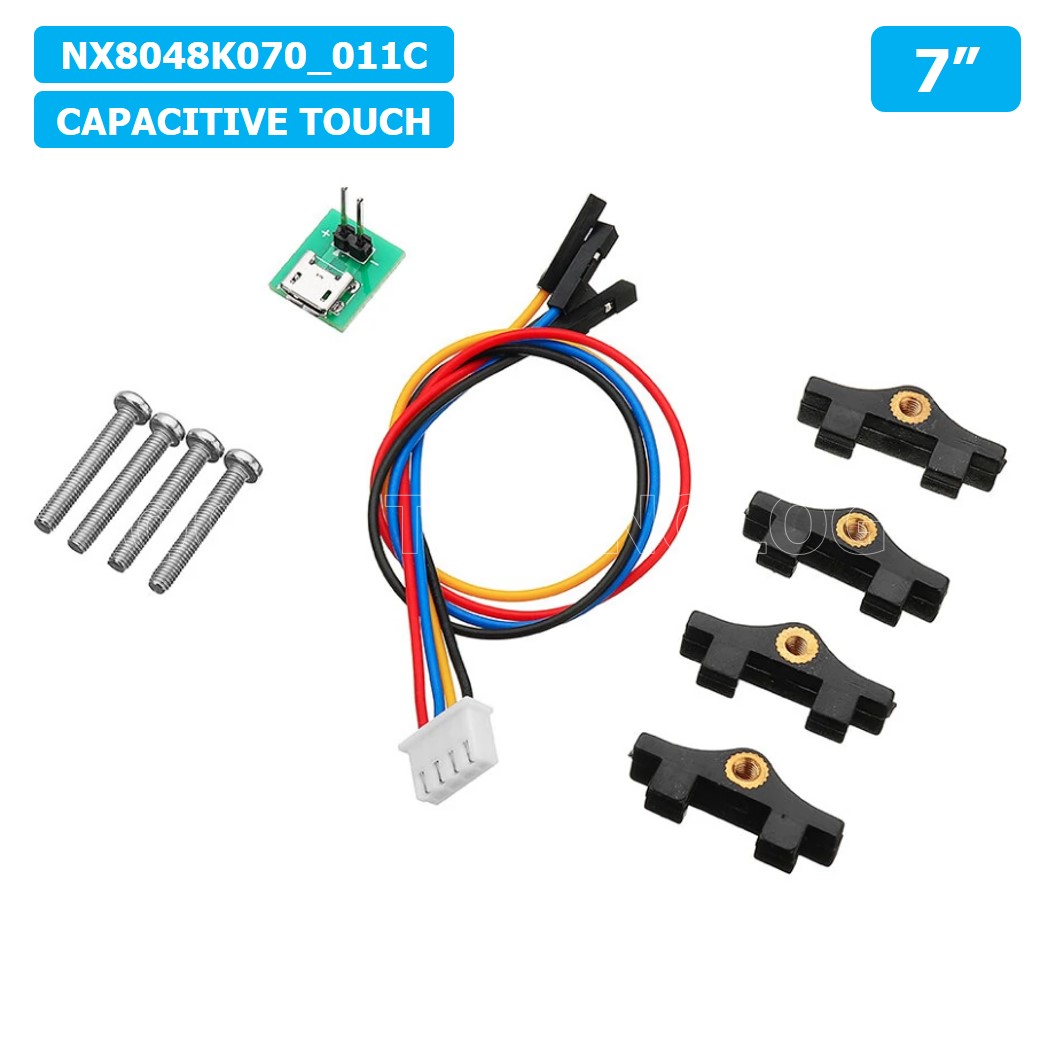 (1ชิ้น) AA380 หน้าจอ Nextion NX8048K070_011C 7 Inch Capacitive Touch Screen Man-machine Interface HMI Kernel Enhanced Version with Protective Shell หน้าจอสัมผัส