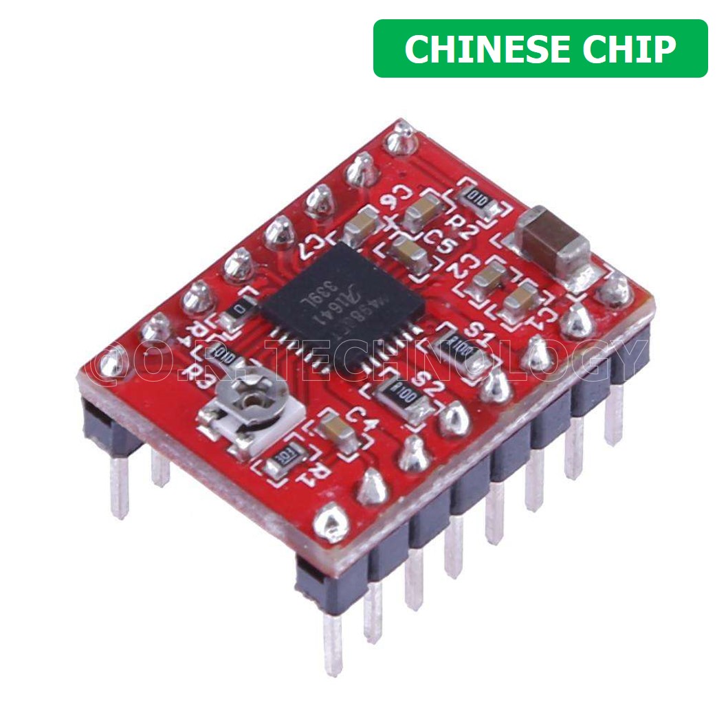 (1ชิ้น) 3A115 Chinese Chip A4988 ไดร์ฟสเต็ปเปอร์มอเตอร์ Stepper Motor Driver (with Heat sink 1.5A)