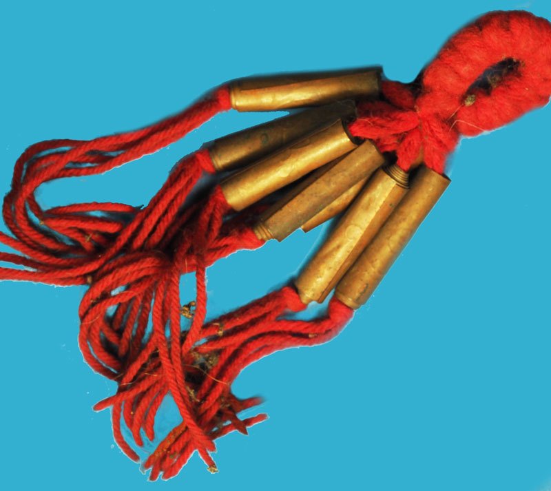 ขายแล้ว*37700 ตะกรุดพวงเชือกแดง เก่าพอมีอายุ ไม่ทราบที่และปีสร้าง 12