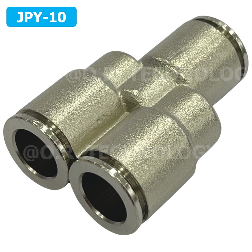 (1ชิ้น) JPY-10 ข้อต่อลม สแตนเลส 3ทาง ตัวY STAINLESS 3 Way Air Connector JPY Pneumatic 3 Ways Fitting ข้อต่อลมสแตนเลส สำหรับ สายลม 10x6.5mm