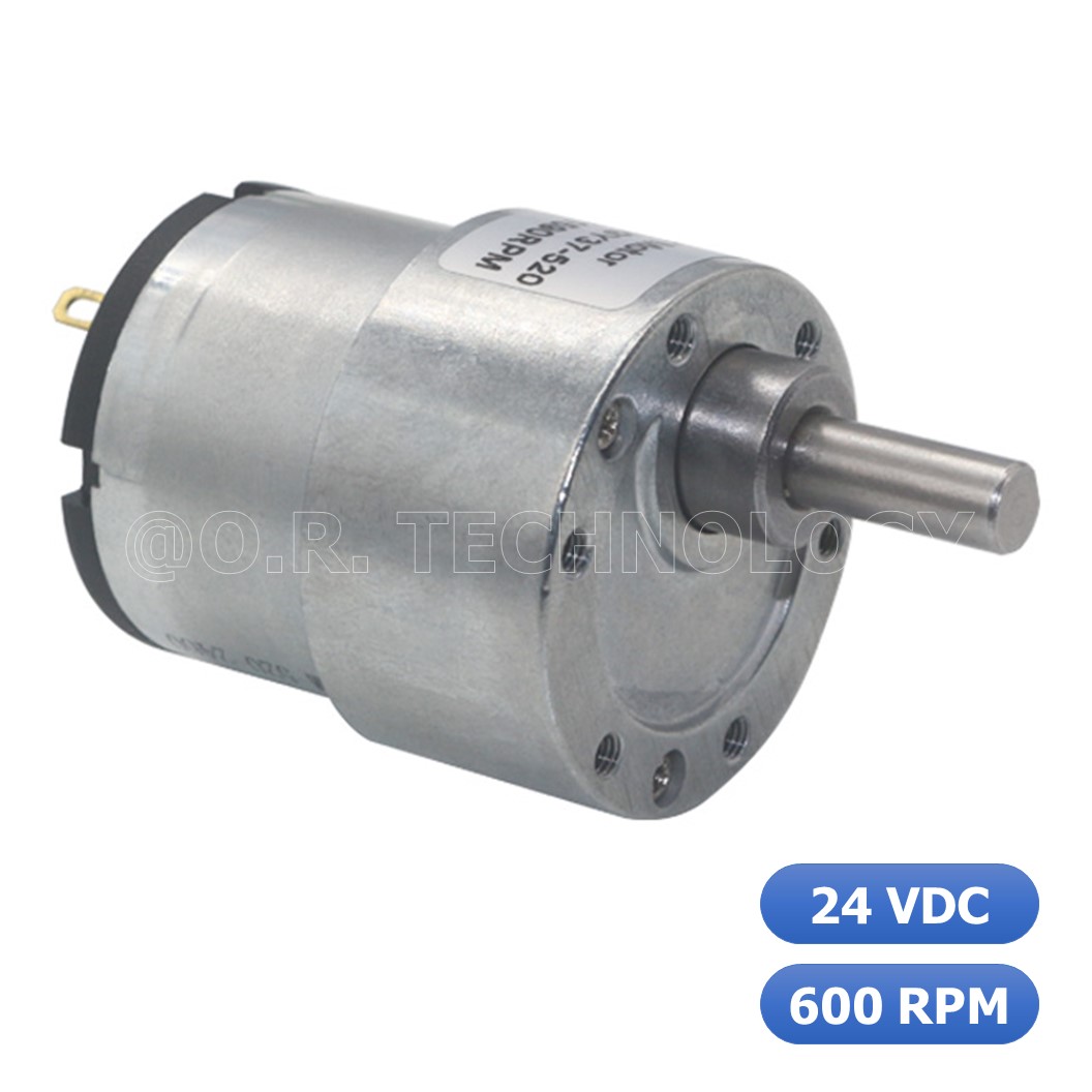 (1ชิ้น) JB035 มอเตอร์ มอเตอร์เกียร์ มอเตอร์อเนกประสงค์ ทอร์กสูง JGB37-520 JGB-520 Motor gear DC24V ความเร็วรอบ 600RPM/MIN (แกนขนาด 6mm, Shaft D)