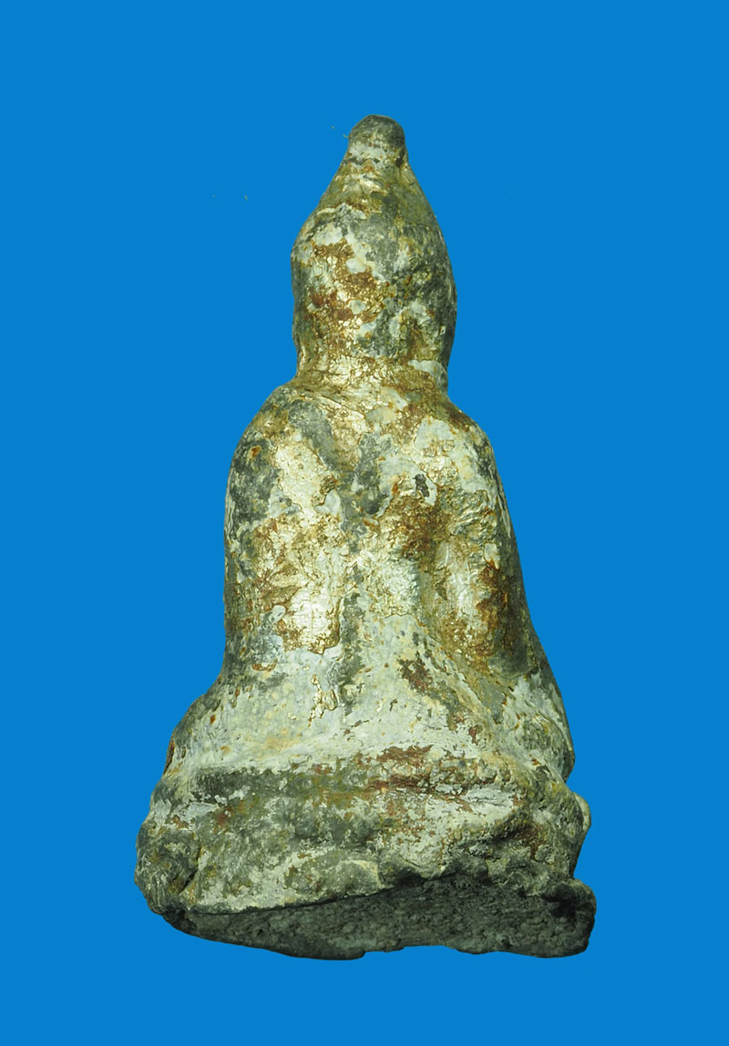 *31497 พระรัตนะแก้บน เนื้อชินตะกั่ว สนิมแดงลงรักปิดทอง 13