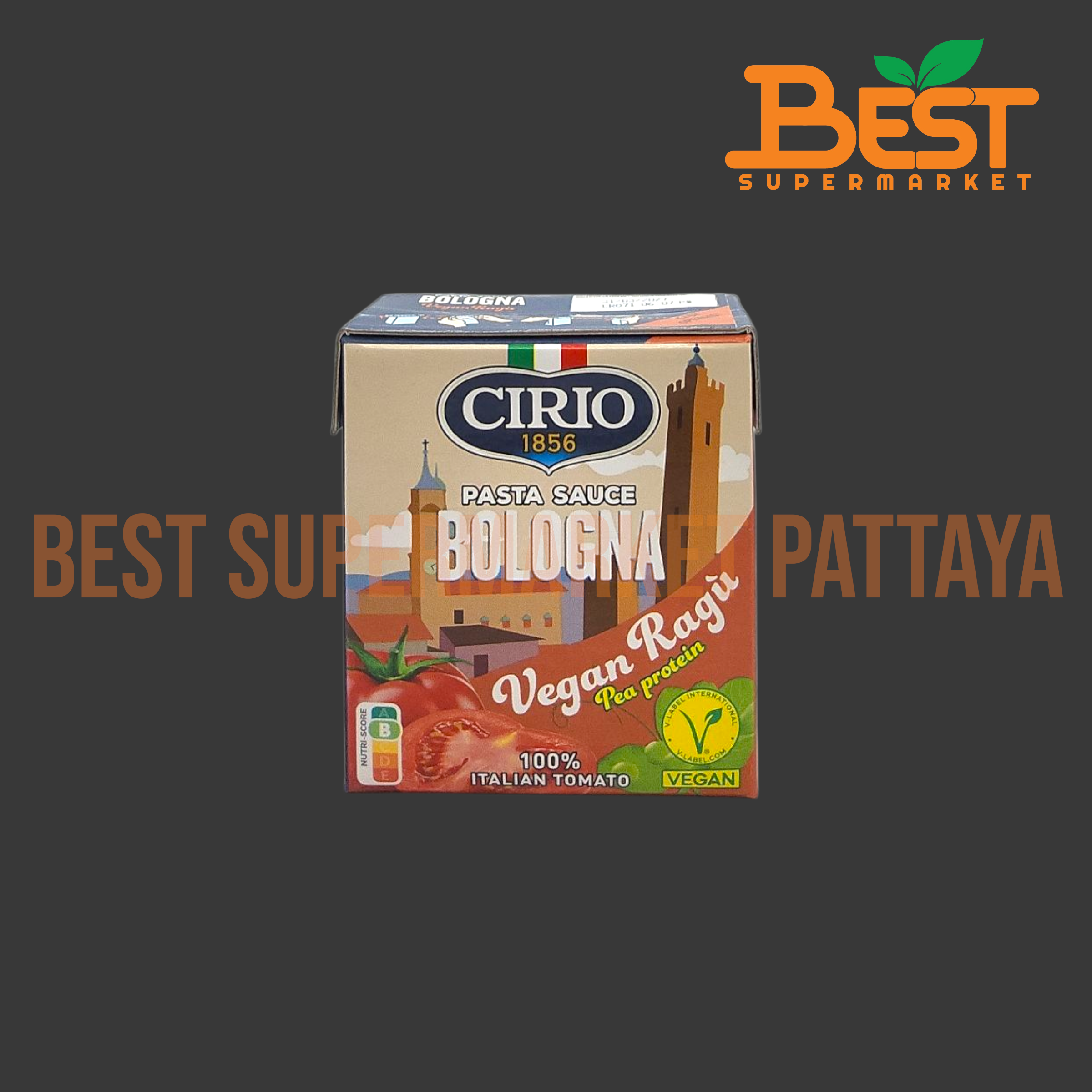 ซีรีโอ วีแกน รากู โบโลน่า พาสต้า ซอส (ซอสมะเขือเทศสำหรับราดพาสต้า) 340 กรัม.Vegan Ragu Bologna Pasta Sauce (Cirio Brand) 340 g.