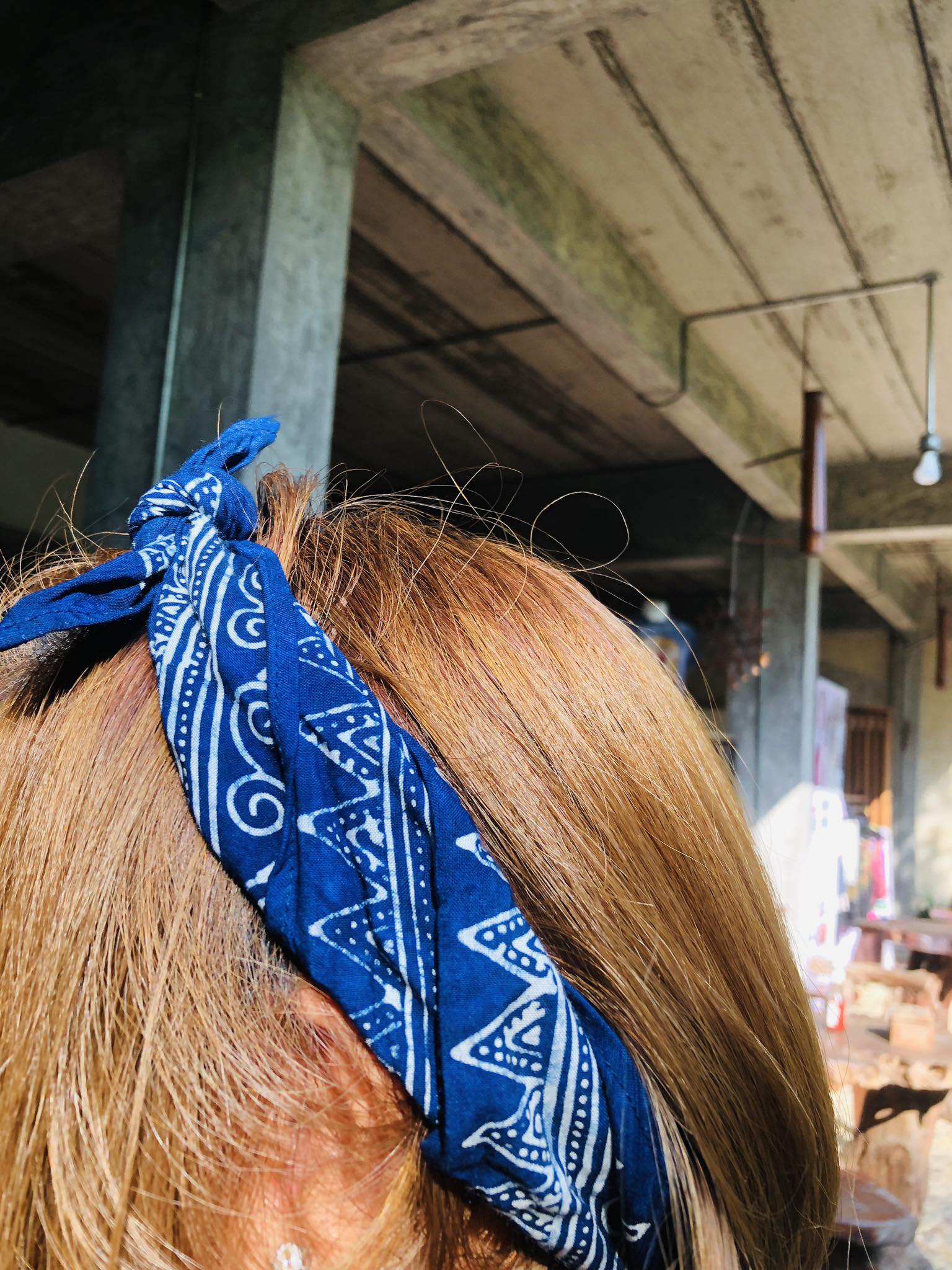 ผ้าคาดผม งานผ้าเขียนเทียน ฟาร์มเห็ดบ้านหัวน้่ำ