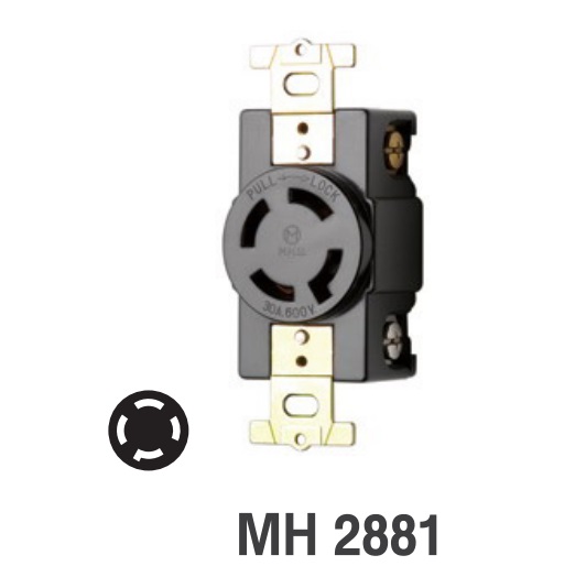 Meikosha MH2881 NEMA L17-30 3P+E 30A 600V