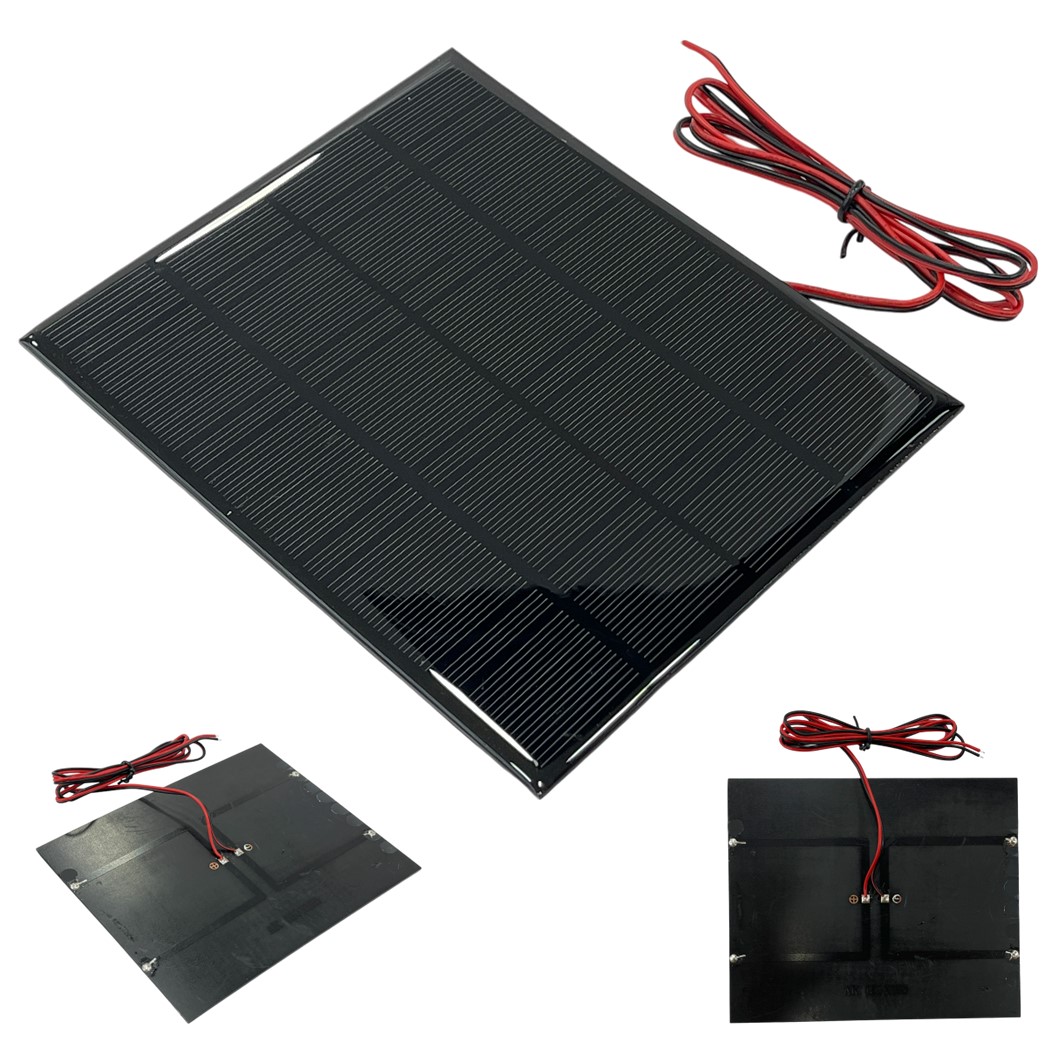 แผ่นโซล่าเซลล์ พร้อมสาย 3-10VDC สำหรับงานประดิษฐ์ ขนาดเล็ก Mini Solar cell with cable DIY kit แผงโซล่าเซลล์ พลังงานแสงอาทิตย์ การทดลอง Solarcell