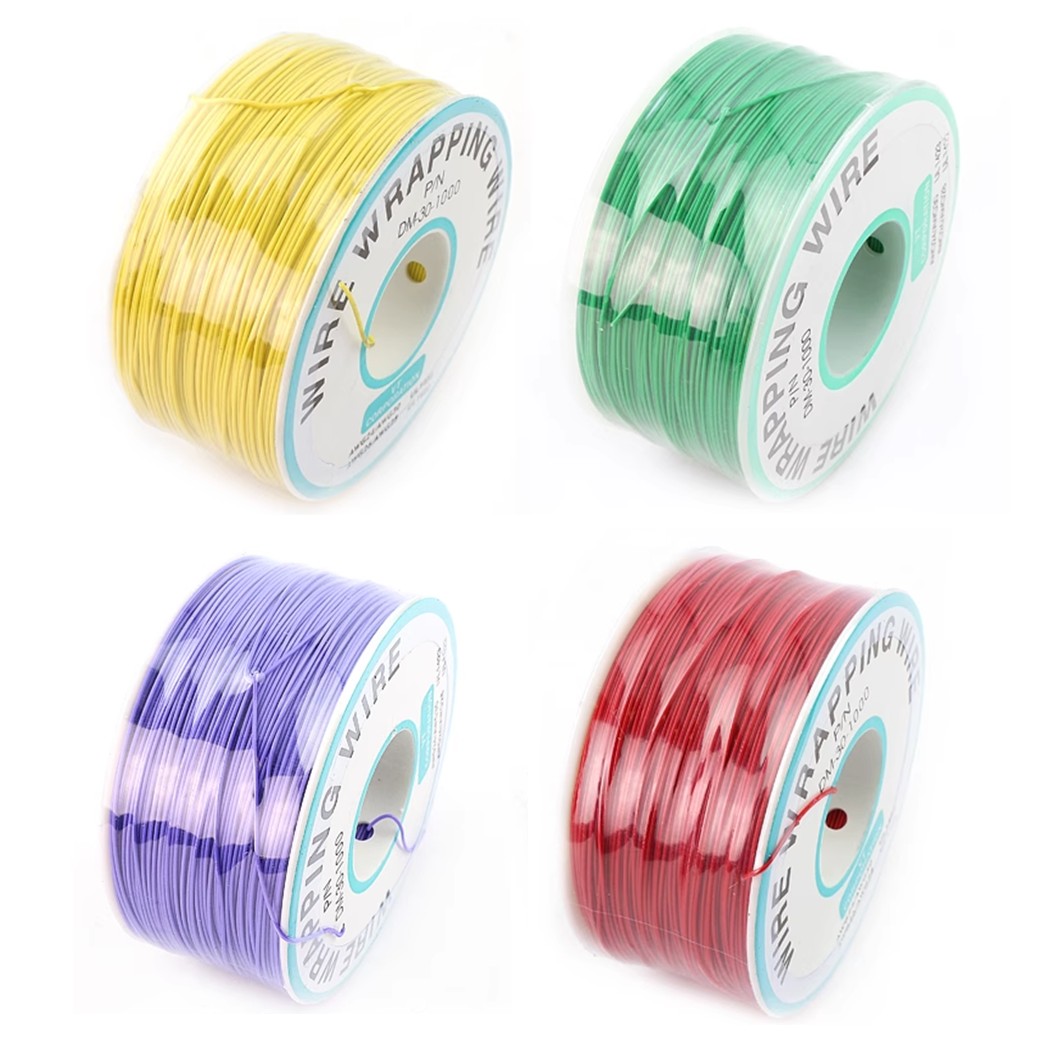 C30AWG สายไฟ สายเชื่อมต่อวงจร ความยาว 250เมตร ขนาด 30AWG Single Core Cable Wire Wrapping AWG30 สายจัมเปอร์ Jumper wire Conductor สายไฟเล็ก