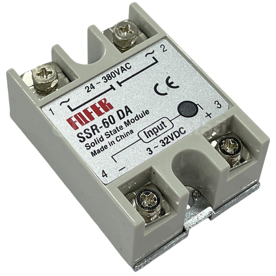 SSR-60DA 60A โซลิดสเตทรีเลย์ Solid State Relay SSR-60 DA (Input 3-32VDC, Output 24-380VAC 60A) รีเลย์แบบไร้หน้าสัมผัส