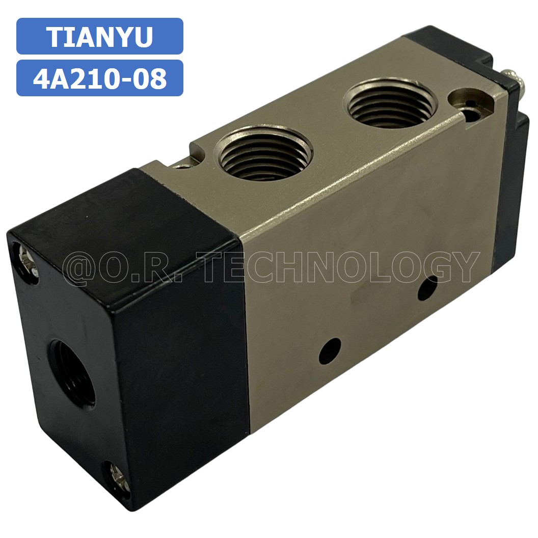 (1ชิ้น) 4A210-08 วาล์วควบคุมด้วยลม 1 ข้าง 5/2 Single Air Control Valve Pneumatic TIANYU