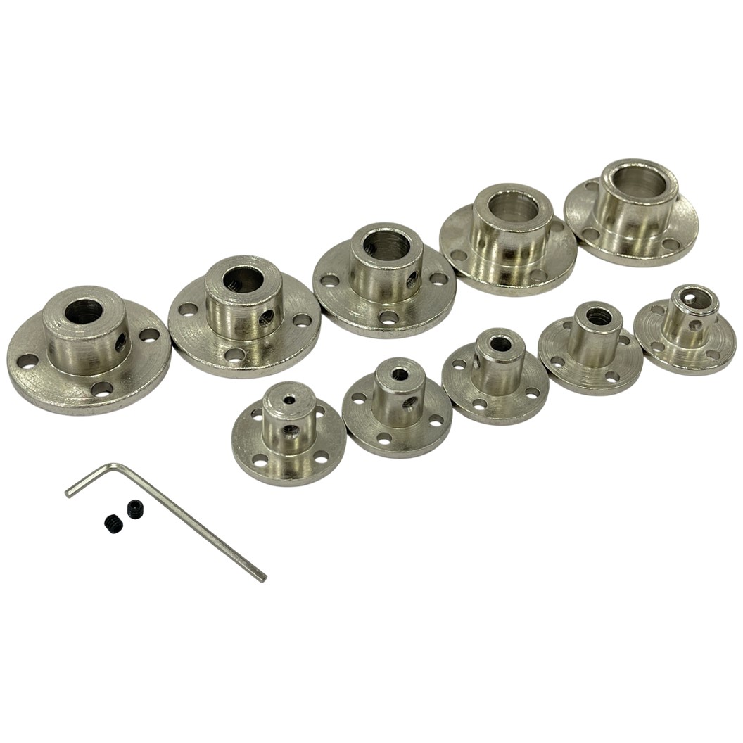 CP-T ขนาด 2-14mm แป้นยึดแกนมอเตอร์ คัปปิ้ง Rigid Flange Coupling Shaft Coupler Connector ตัวยึดแกนมอเตอร์ ข้อต่อเพลา ข้อต่อแกนมอเตอร์ 2mm/3mm/3.17mm/4mm/5mm/6mm/6.35mm/7mm/8mm/10mm/11mm/12mm/14mm