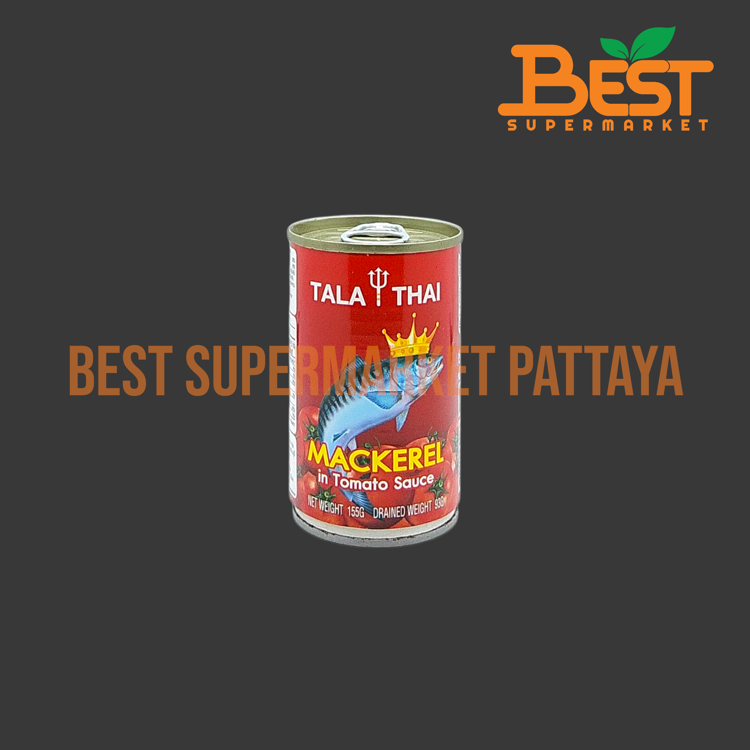 ทะเลไทย ปลาแมคเคอเรล ในซอสมะเขือเทศ 155 กรัม.Talay Thai Mackerel in Tomato Sauce 155g.