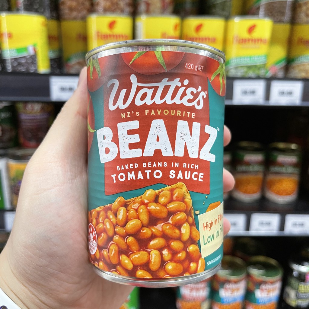 วัตตี้ส์ ถั่วขาวในซอสมะเขือเทศ 420 กรัม Wattie's Beanz Baked Bean in Tomato Sauce 420 g.