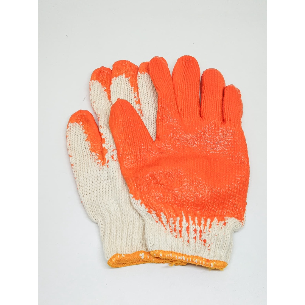 ถุงมือผ้า รุ่นเคลือบยางพารา (ขายส่งยกโหล) (ราคารวมแวท)ถุงมือผ้าช่าง ถุงมือผ้า ถุงมือทอผ้าฝ้าย สำหรับทำสวน ทำเกษตร งานช่าง