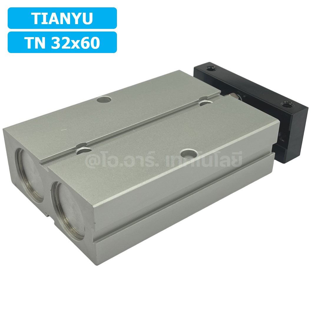 TN 32x60 กระบอกลม แบบแกนคู่ กระบอกลมคอมแพ็ค 2 แกน Twin-Rod Cylinder compact Double-shaft Air Pneumatic TN32x60