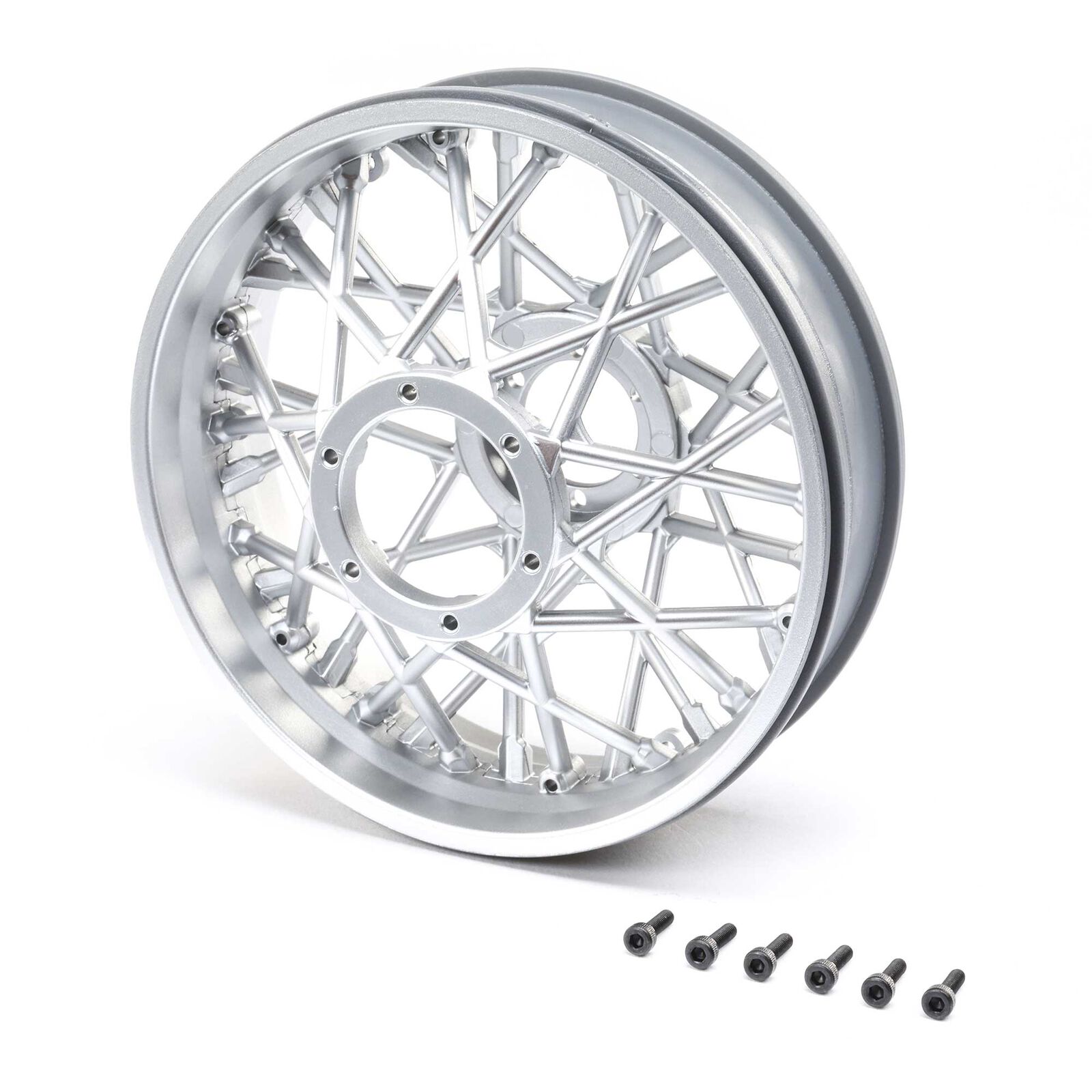 LOS46003 Rear Wheel Set, Satin Chrome: Promoto-MX