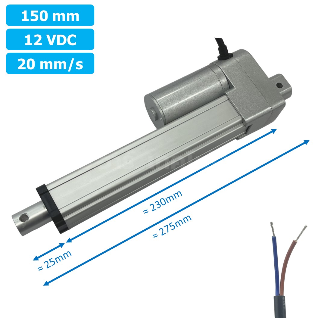 CLB 12VDC มอเตอร์ก้านชัก มอเตอร์แกนชัก ระยะชัก 50-500mm 20mm/s 700N Electric Linear Actuator Low Noise เสียงรบกวนน้อย พัตเตอร์ไฟฟ้า Putter