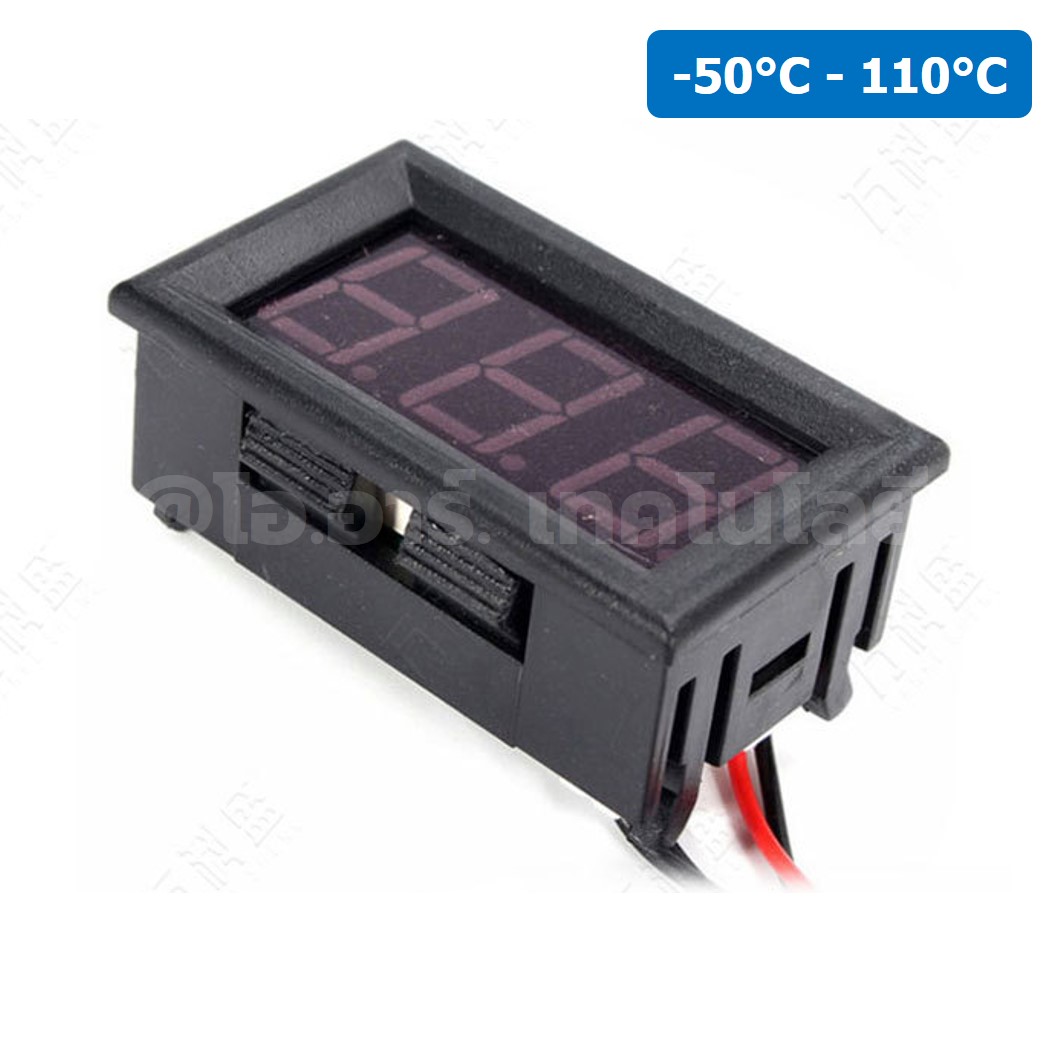 TC001 เครื่องวัดอุณหภูมิ เทอร์โมมิเตอร์ 0.56” LED 12V Thermometer Temperature meter (-50°C-110°C)