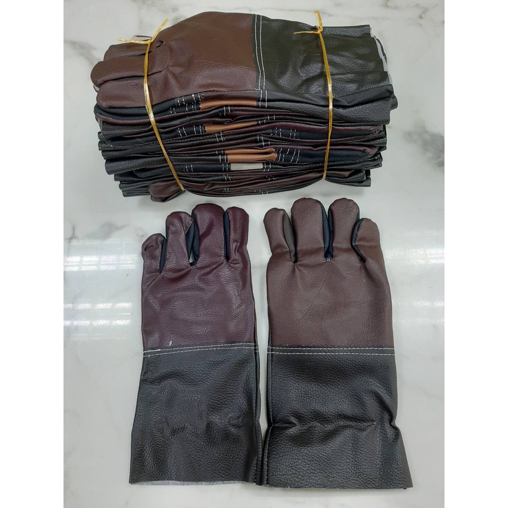 ถุงมือหนังเฟอร์นิเจอร์ รุ่นสั้น, ยาว (ราคารวมแวท) ถุงมือหนังช่างเชื่อม ถุงมือโรงงาน ถุงมืองานจับ