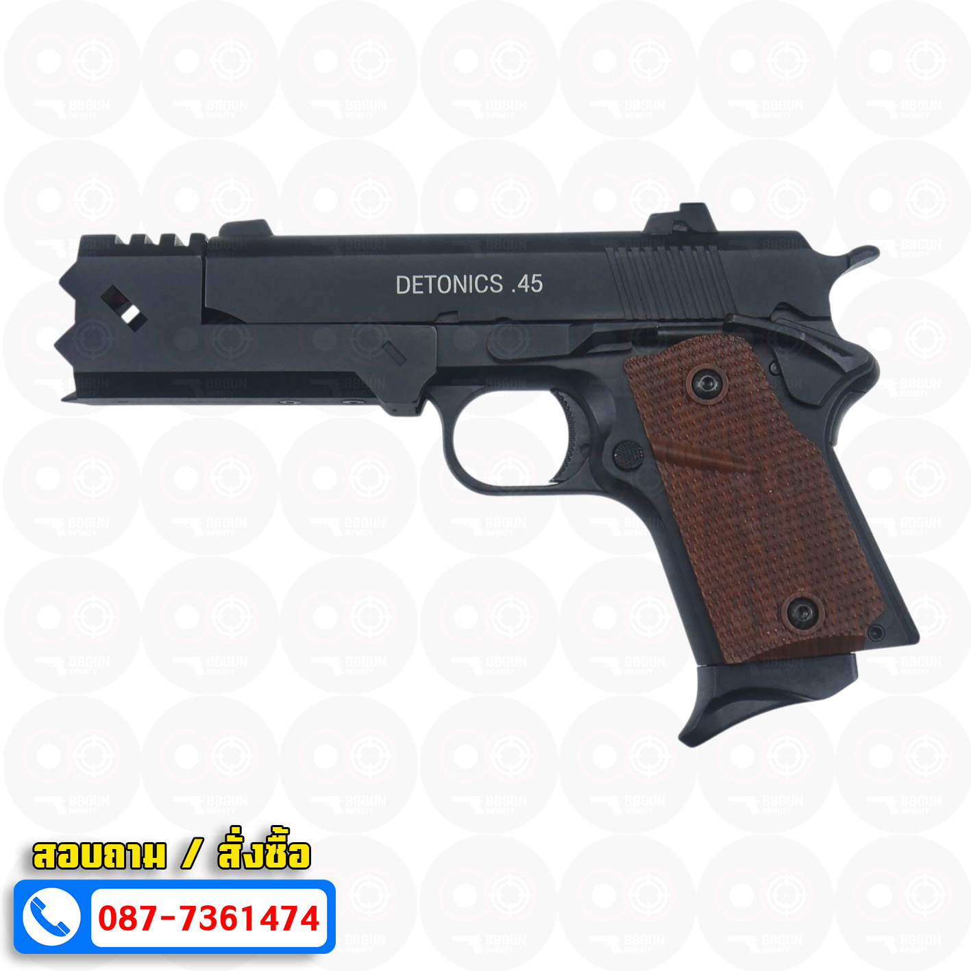 บีบีกันอัดแก๊ส DETONICS .45 Chisato's - Double Bell 797A BB GUN