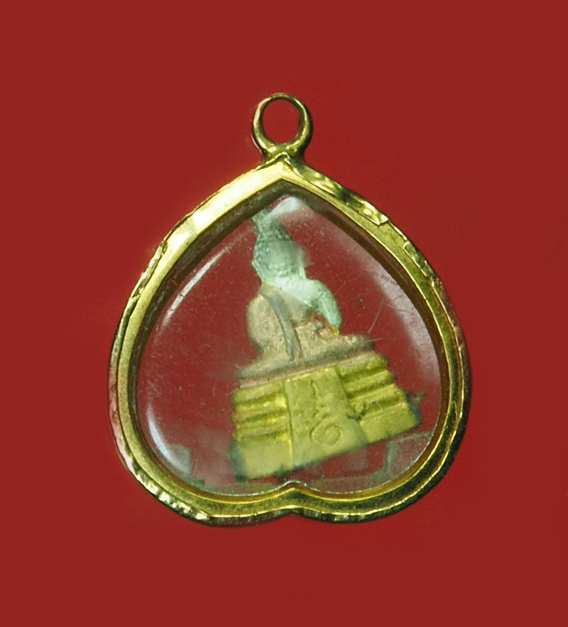 *30442 พระพุทธโสธร สามกษัตริย์ เลี่ยมจับขอบทอง ไม่ทราบที่และปีสร้าง 25