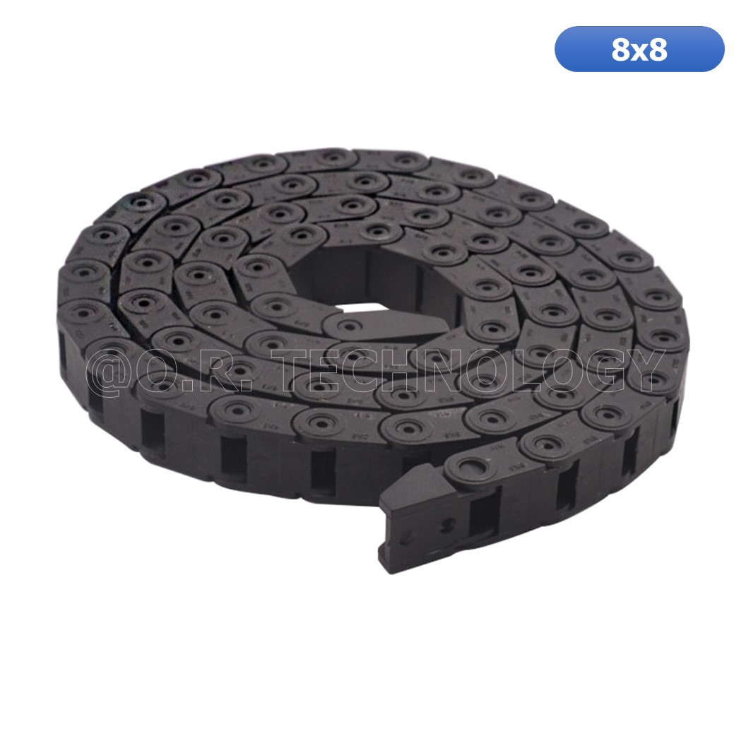 (1ชิ้น) NC029 รางสายไฟ กระดูกงู รางกระดูกงูร้อยสายไฟ Drag chain engraving machine ขนาด 8x8 R18