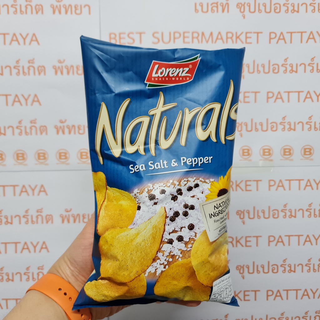 ลอเรนซ์ เนเชอรัลส์ มันฝรั่งแผ่นเรียบกรอบ 100 กรัม Lorenz Naturals Potato Chips 100 g.