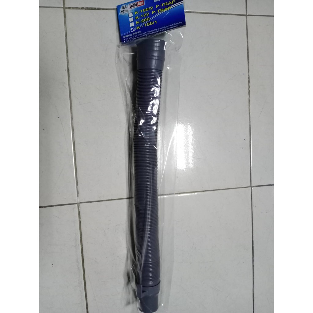 สายท่อน้ำทิ้ง ท่อย่นอเนกประสงค์ K-155/1 สีขาว สีเทา (ราคารวมแวท) 1.5 เมตร (1 อัน) สายเครื่องซักผ้า ท่อน้ำทิ้งอ่างล้างจาน