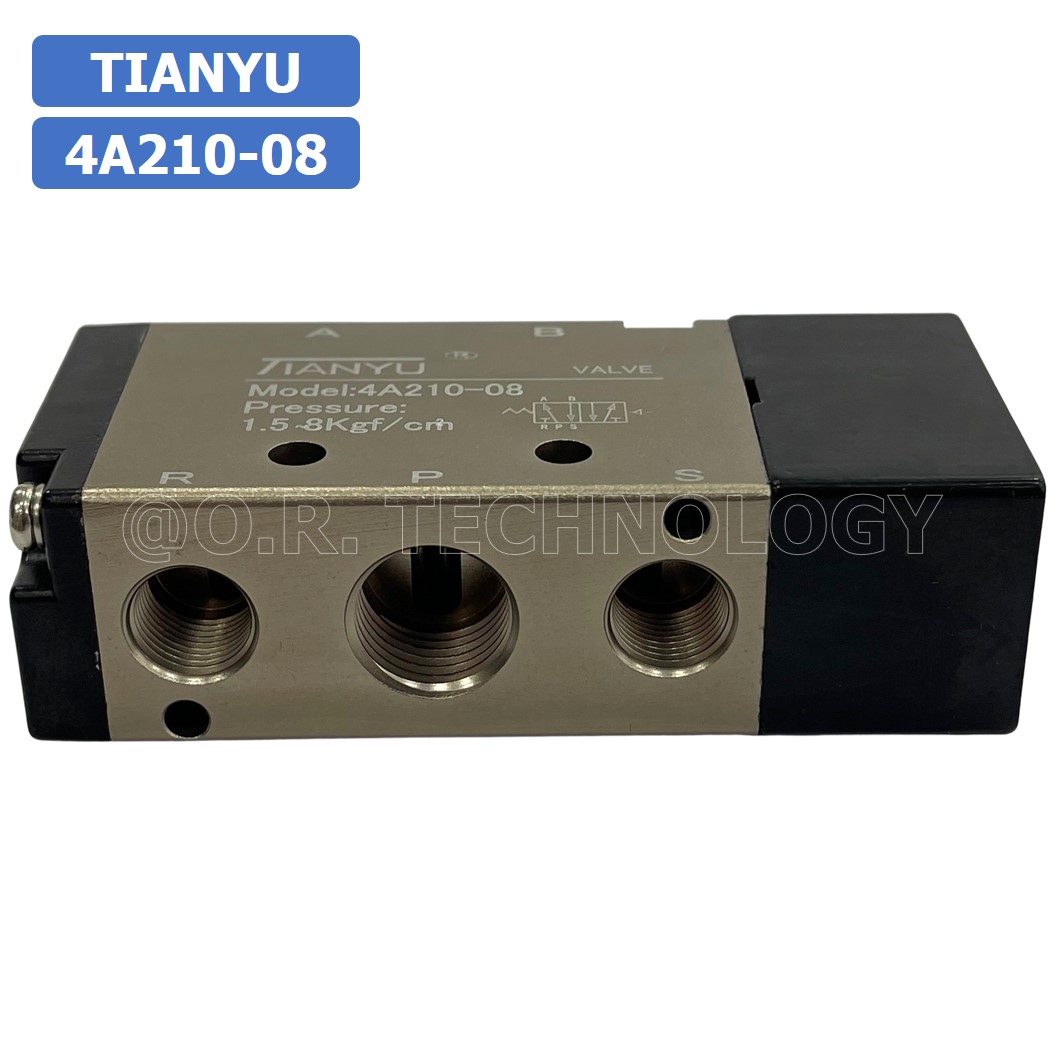 (1ชิ้น) 4A210-08 วาล์วควบคุมด้วยลม 1 ข้าง 5/2 Single Air Control Valve Pneumatic TIANYU