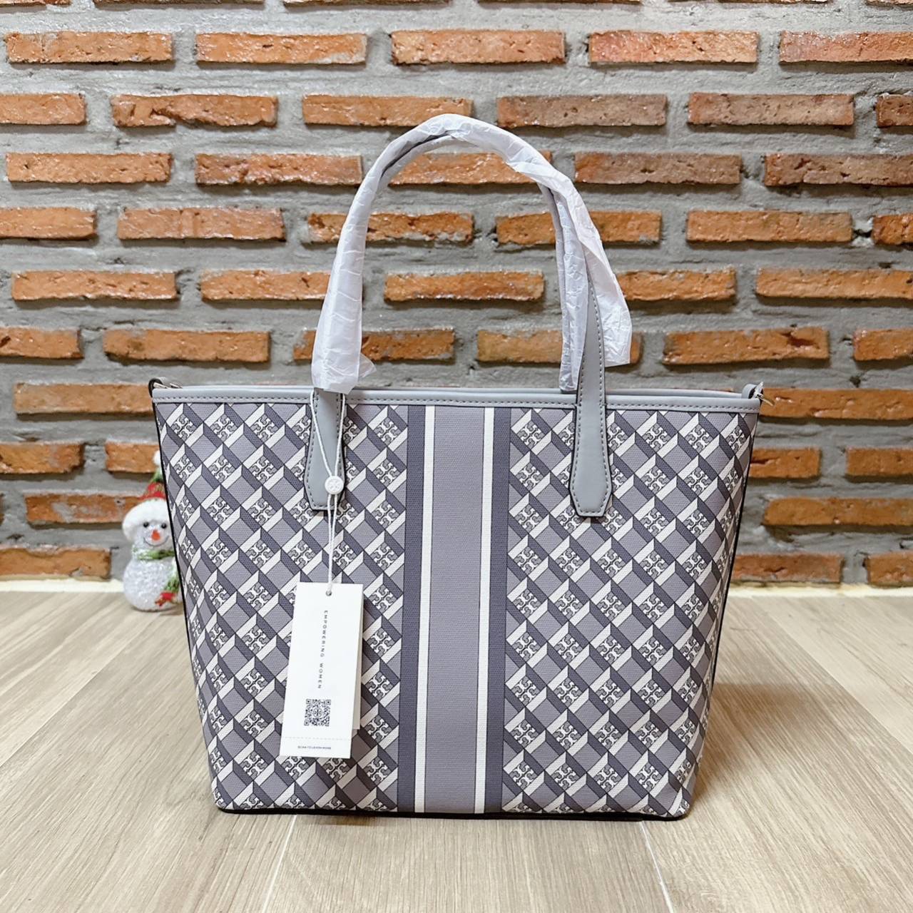 Tory Burch Geo Logo Mini Top Zip Tote