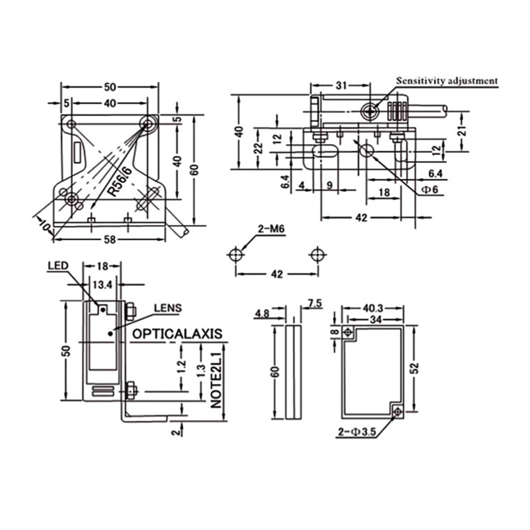 E3JK-R4M1 โฟโต้เซนเซอร์สวิทช์ 12-24VDC ระยะตรวจจับ 4 เมตร Photoelectric switch Mirror Reflection Sensor โฟโต้สวิทช์ โฟโต้เซนเซอร์ DC 12-24V