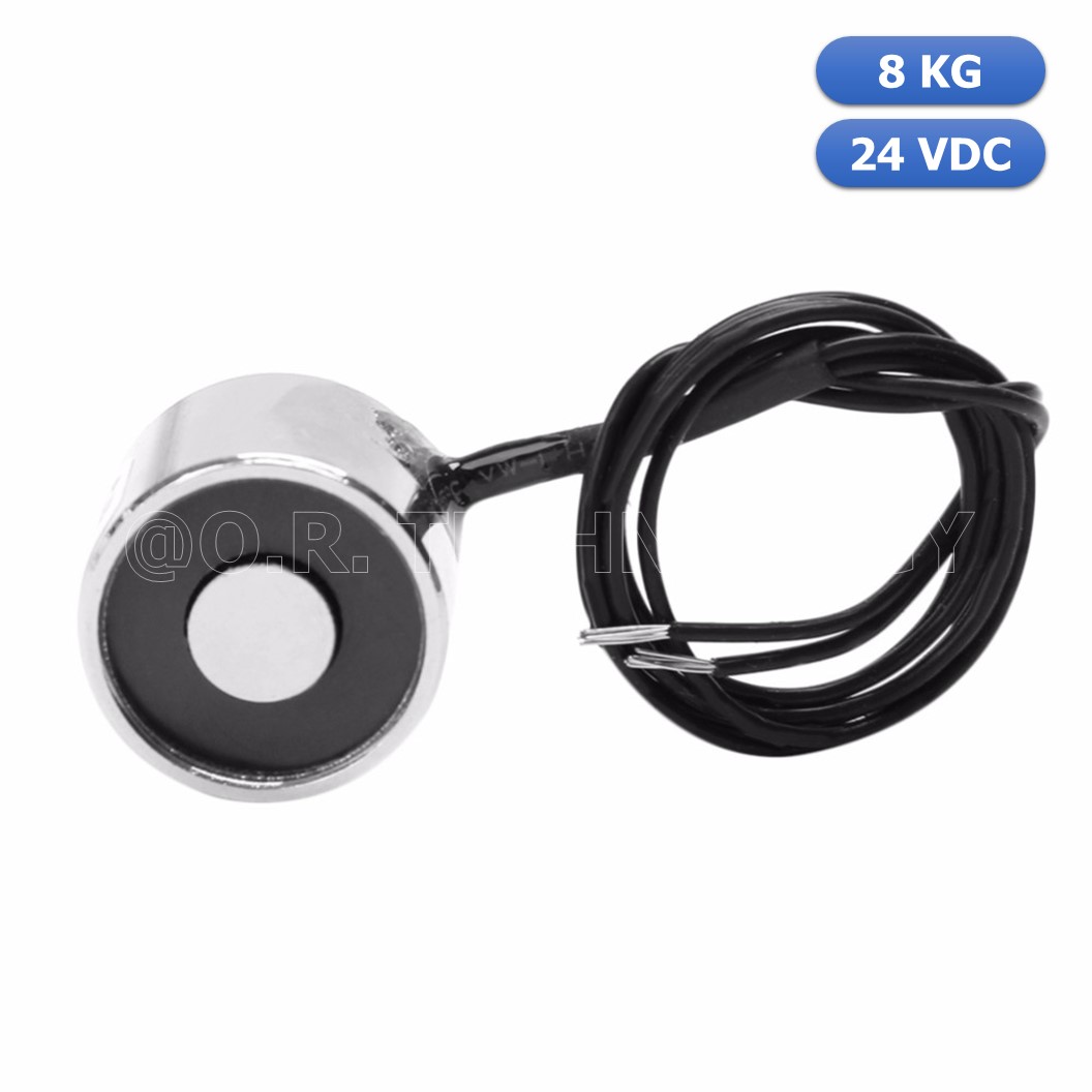 (1ชิ้น) NC473 แม่เหล็กไฟฟ้า โซลินอยด์ดูดโลหะ อิเล็กโตแมกเนท แม่เหล็กดูดไฟฟ้า P25/20 DC24V Solenoid Electric Sucker Electromagnet 8KG