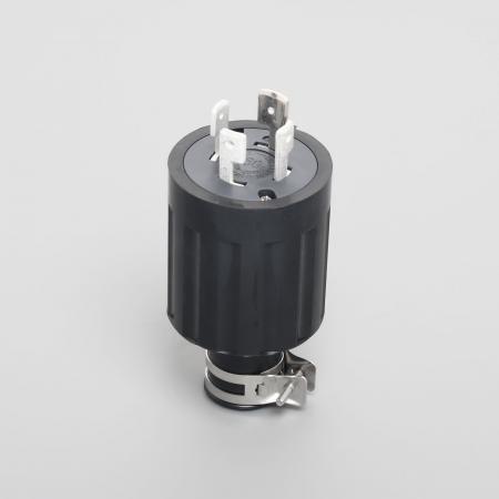 4622R AMERICAN DENKI 3-Pole 4-Wire Grounding 60A 250V Plug (Rubber Housing)