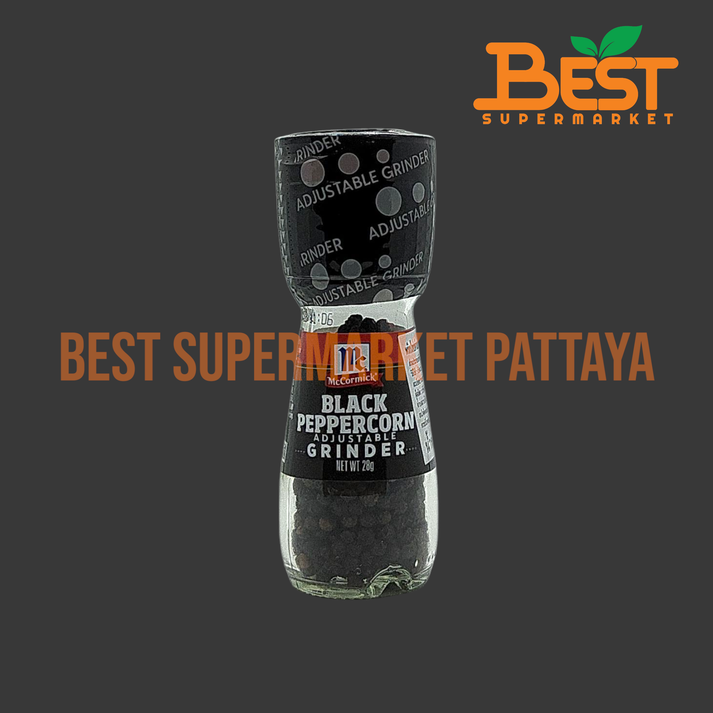 McCormick Black Peppercorn Grinder 28 g. พริกไทยดำ แบบขวดฝาบด 28 กรัม