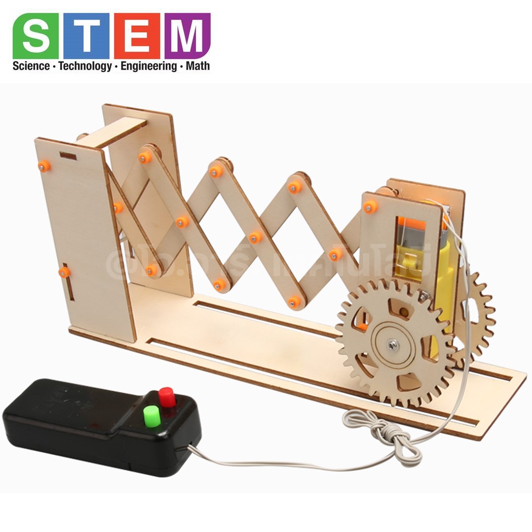 T-M213 ชุดประกอบไม้ ประตูเลื่อนไฟฟ้า Remote Electric Door Barrier Gate Wooden Kit STEM Education ของเล่นเสริมทักษะ เสริมพัฒนาการ ชุดเรียนรู้ ชุดทดลอง ประตูเลื่อน รีโมท
