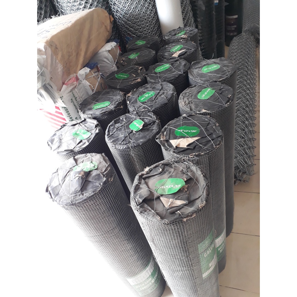 ลวดตาข่ายสี่เหลี่ยม ตรา ถ้วยเขียว (ราคารวมแวท) กว้าง 120 ซม. ยาว 30 ม. ลวดเบอร์ 16 ขนาด 1x1x4 {รหัสสินค้า0102702806}