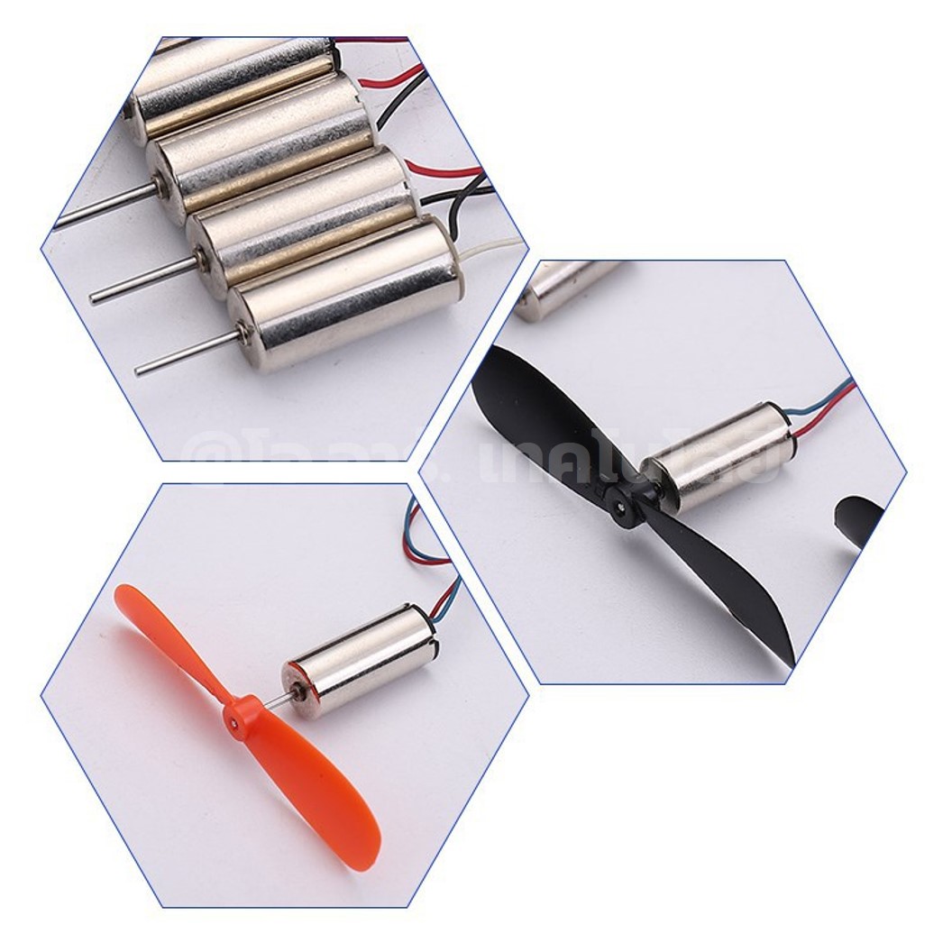 (1ชิ้น) มอเตอร์โดรน มอเตอร์จิ๋ว 408/412/612/614/716/720/820 3.7V 20000-50000RPM Hollow cup Coreless Motor Drone มอเตอร์เครื่องบิน
