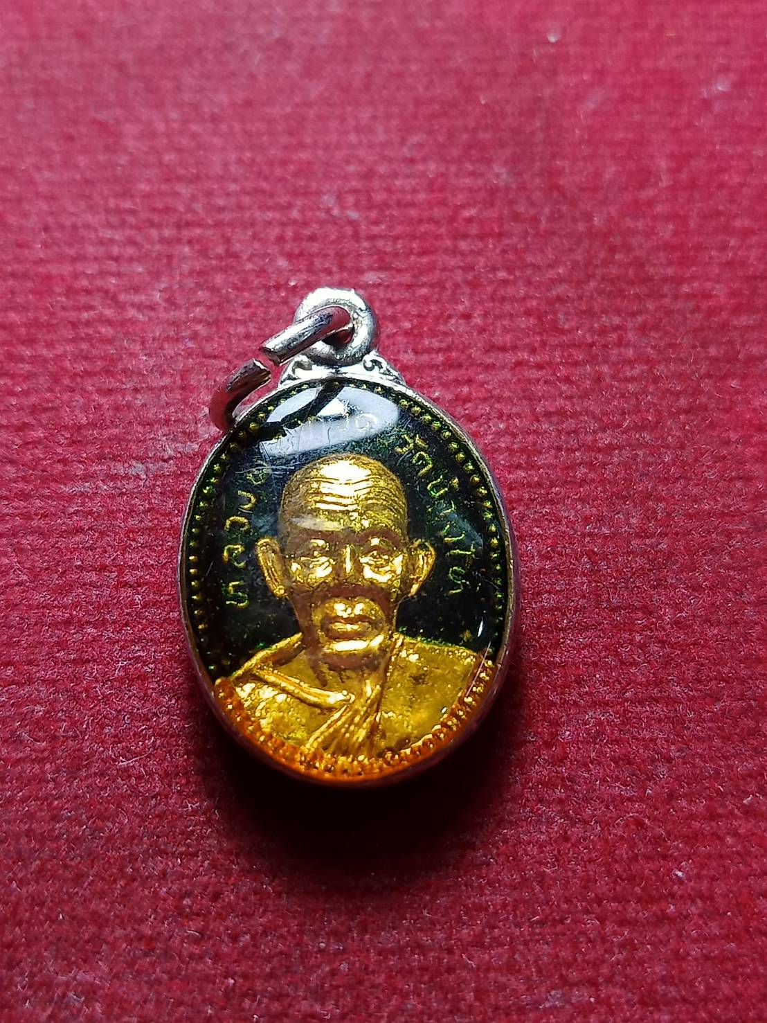 เหรียญเม็ดแตงลงยา หลวงพ่อทวด หลังอาจารย์ทิม วัดช้างไห้ (SKU-08190)