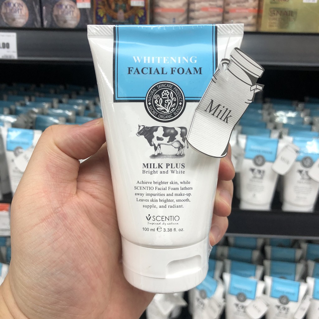 เซนทิโอ มิลค์พลัส ไวเทนนิ่ง เฟเชียล โฟม (โฟมล้างหน้า) 100 มล. Milk Plus Facial Foam 100 ml