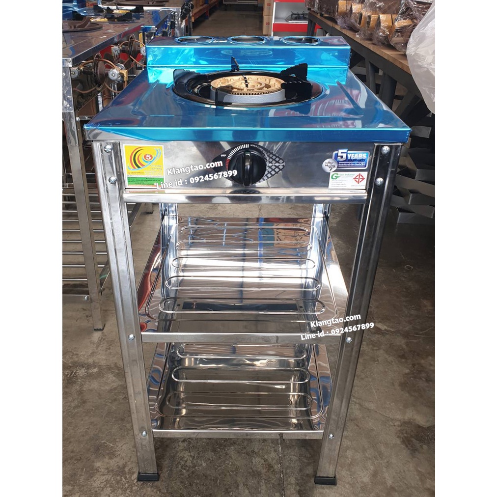 DYNA HOME เตาแก๊สสแตนเลส 1 หัวเตา แบบตั้งพื้น รุ่น LK-111-C หัวเตาเหล็กหล่อขนาด 130 มม. (เลือกชนิดหัวปรับได้)