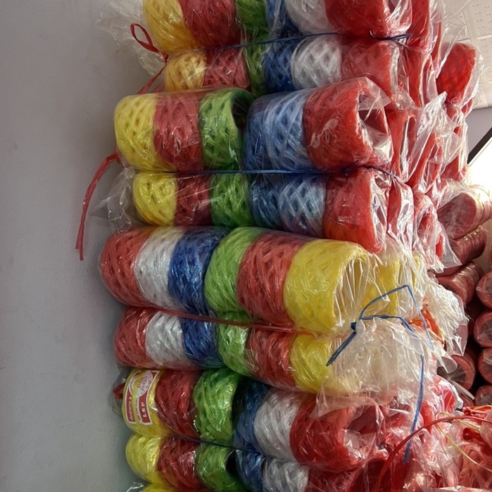 เชือกฟางเบา เชือกฟางเล็ก เชือกฟางเส้นอ่อน (ราคารวมแวท) เชือกฟางคละสี เชือกมัดของ {รหัสสินค้า2401936804}