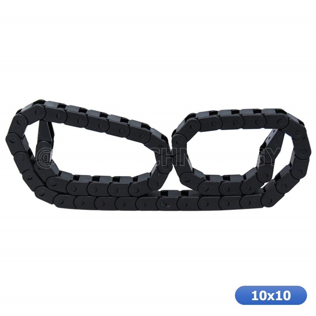 (1ชิ้น) NC028 รางสายไฟ กระดูกงู รางกระดูกงูร้อยสายไฟ Drag chain engraving machine ขนาด 10x10 R18