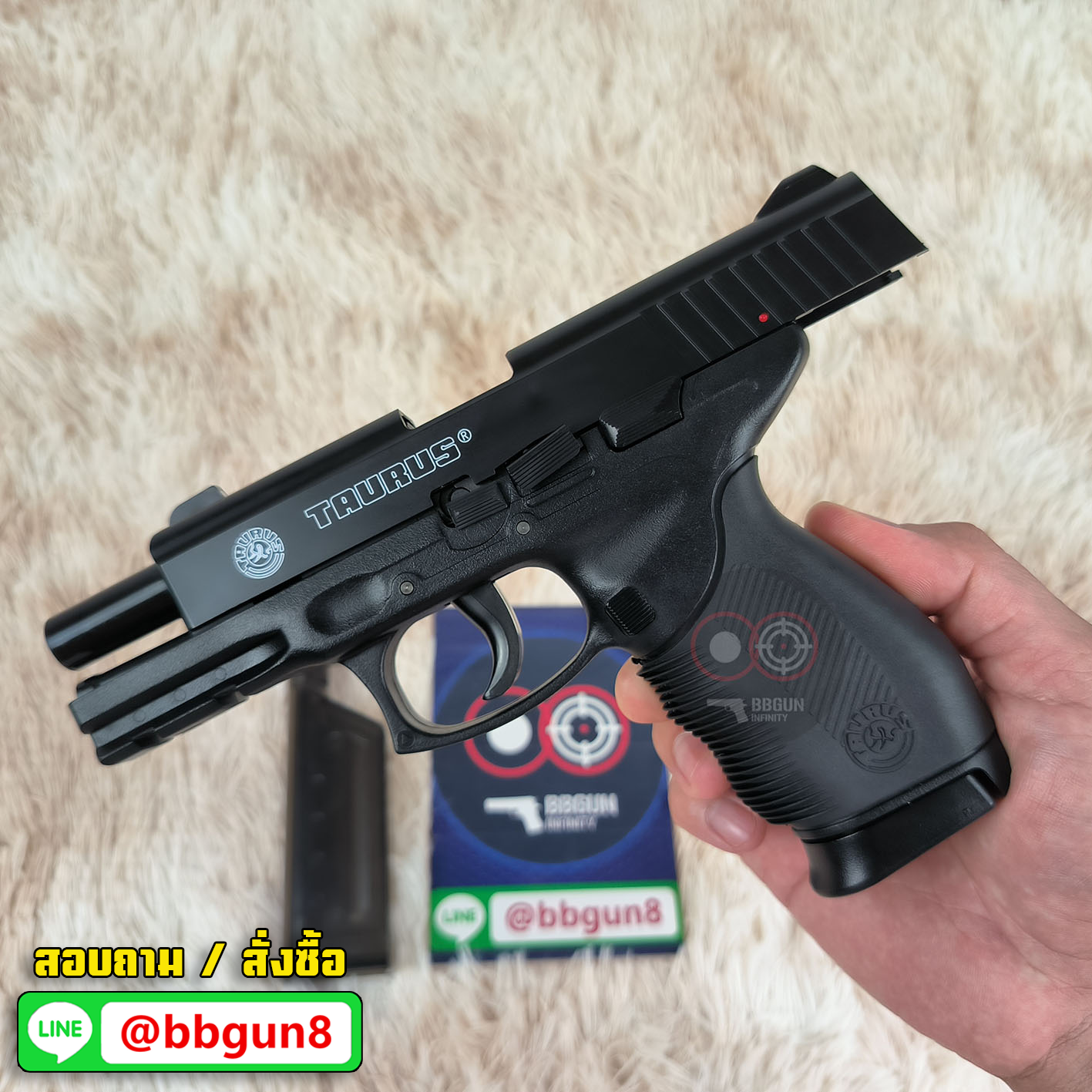 KWC Taurus PT24/7 (DX Edition) Spring Powered Pistol ปืนอัดลมสปริง ชักยิงทีละนัด งานไต้หวันคุณภาพสูง (รุ่นพิเศษ Full-Marking)